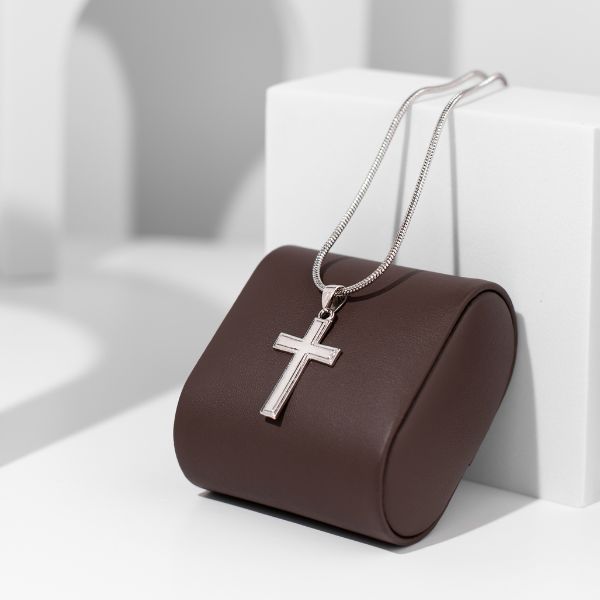 Para o Meu Neto - Colar Cruz Aço Inox