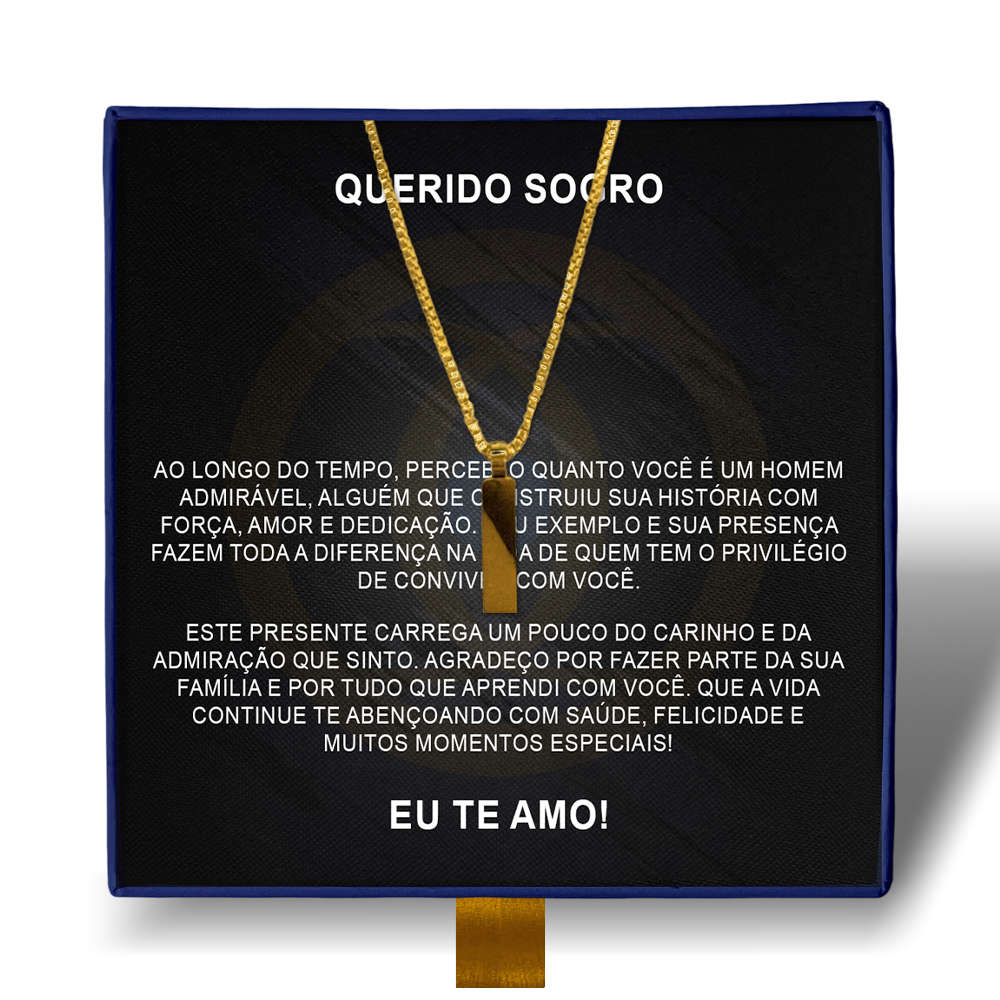 Querido Sogro - Colar Americano Banhado a Ouro 18k
