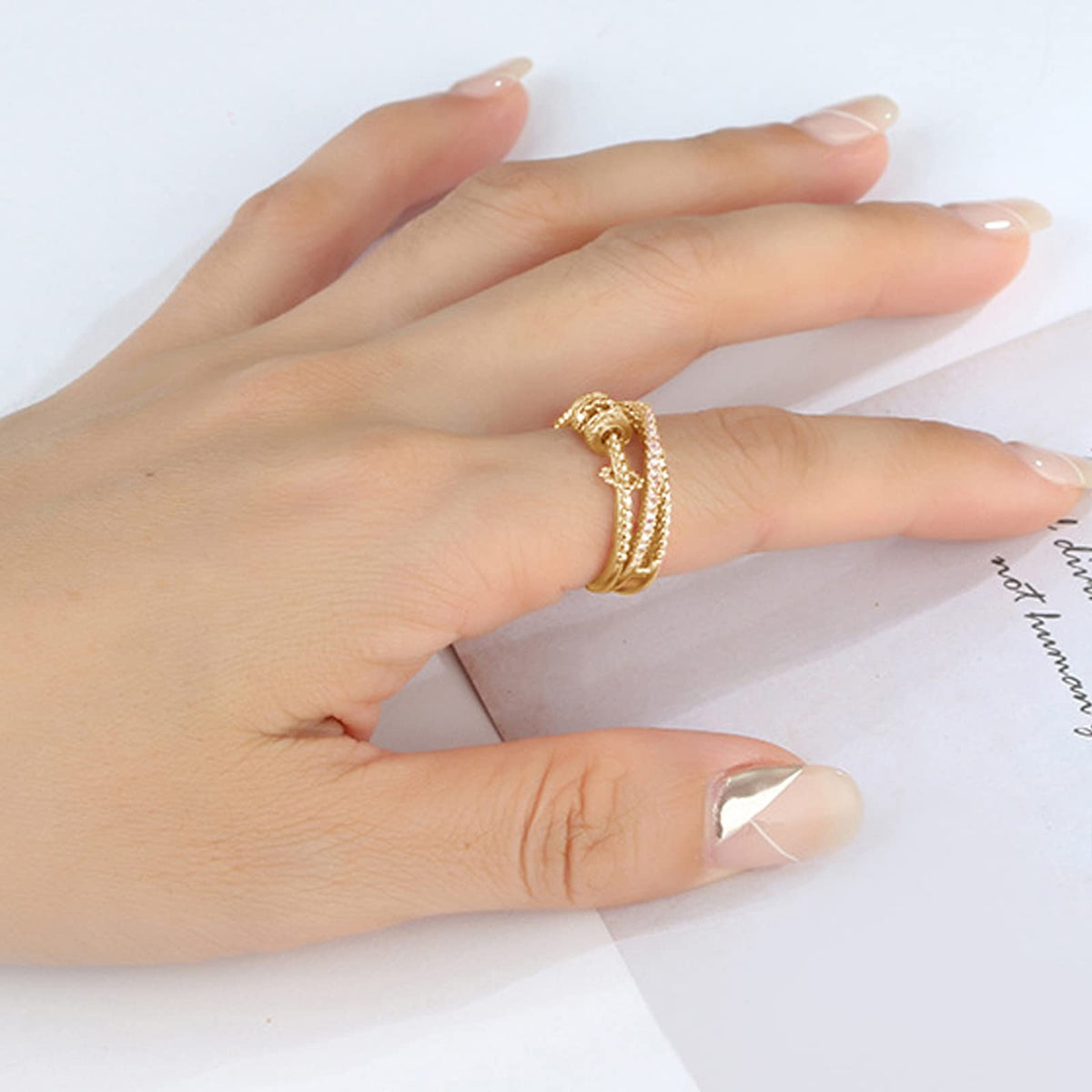 Anel Anti Ansiedade Banhado a Ouro 18k