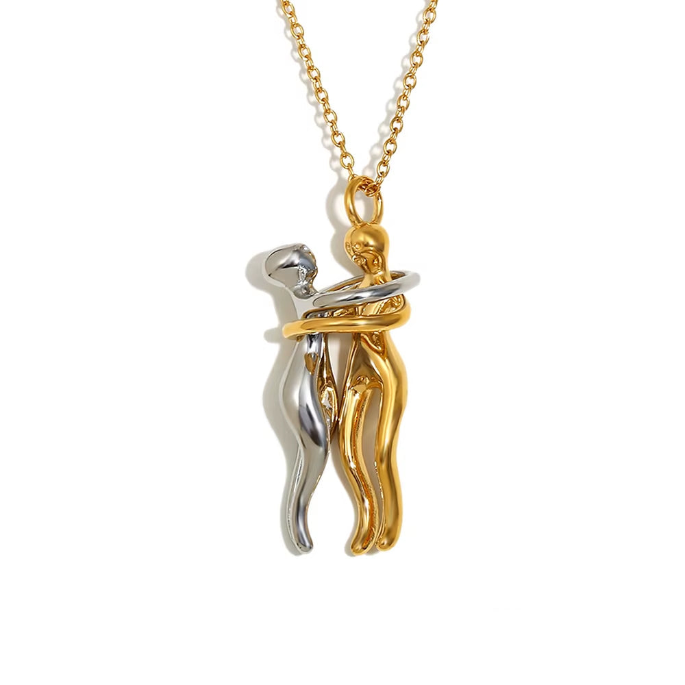 Colar Abraço Eterno Banhado a Ouro 18k