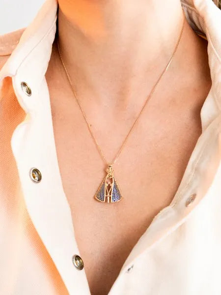 Colar Nossa Senhora Banhado a Ouro 18k