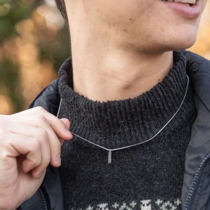 Para Meu Neto- Colar Americano Banhado a Ouro Branco 18k