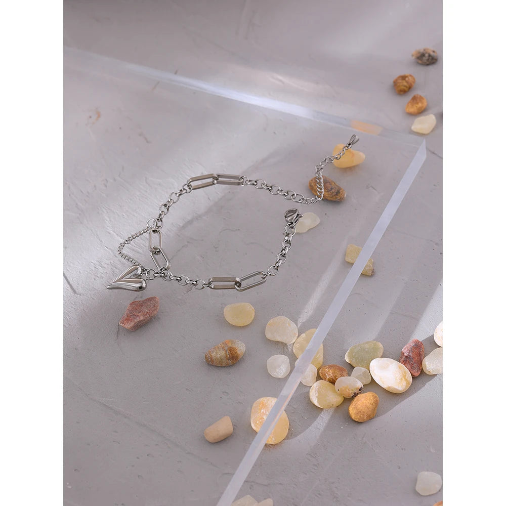 Pulseira Coração Banhado em Ouro 18k