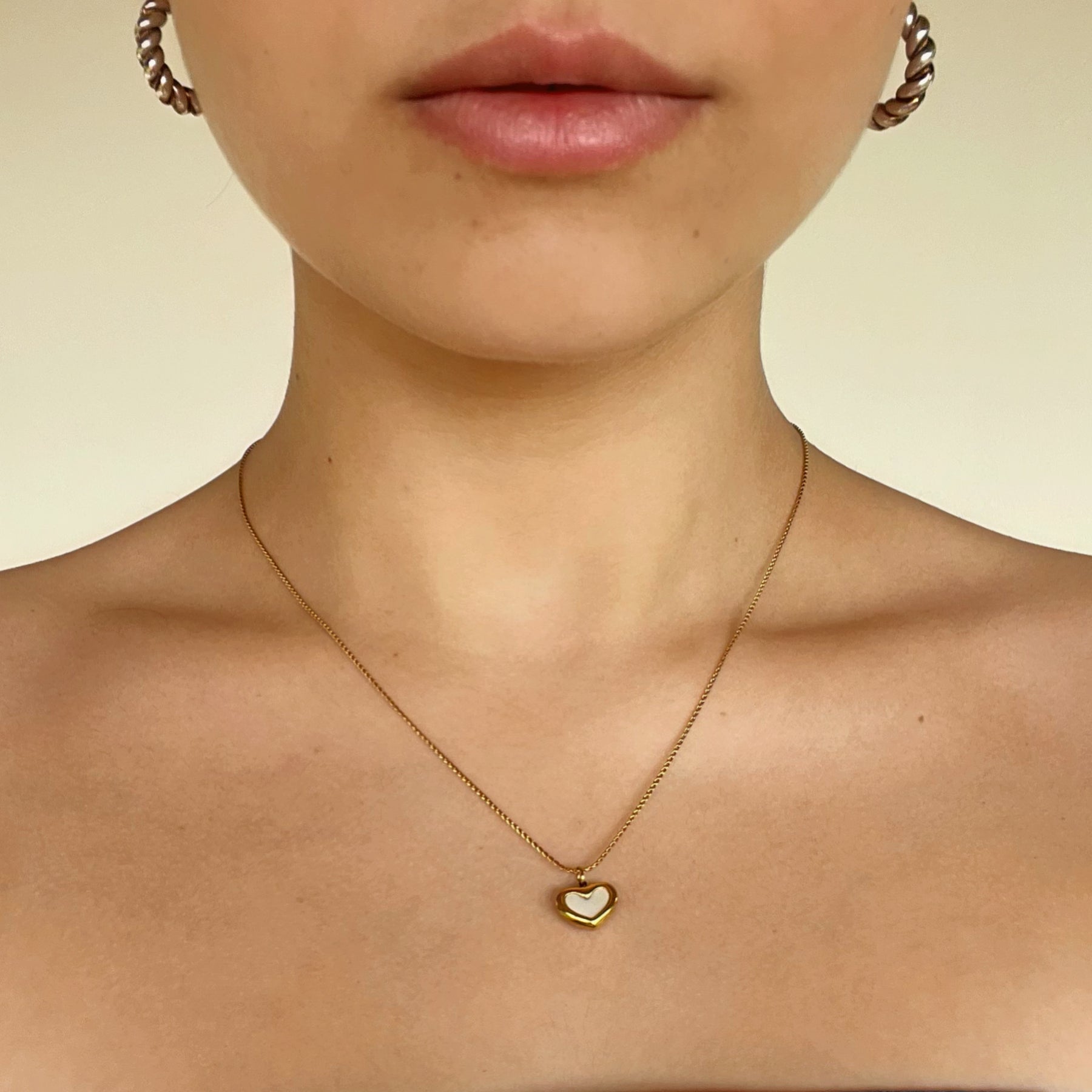 Para Minha Filha - Colar Coração Pérola Banhado a Ouro 18k