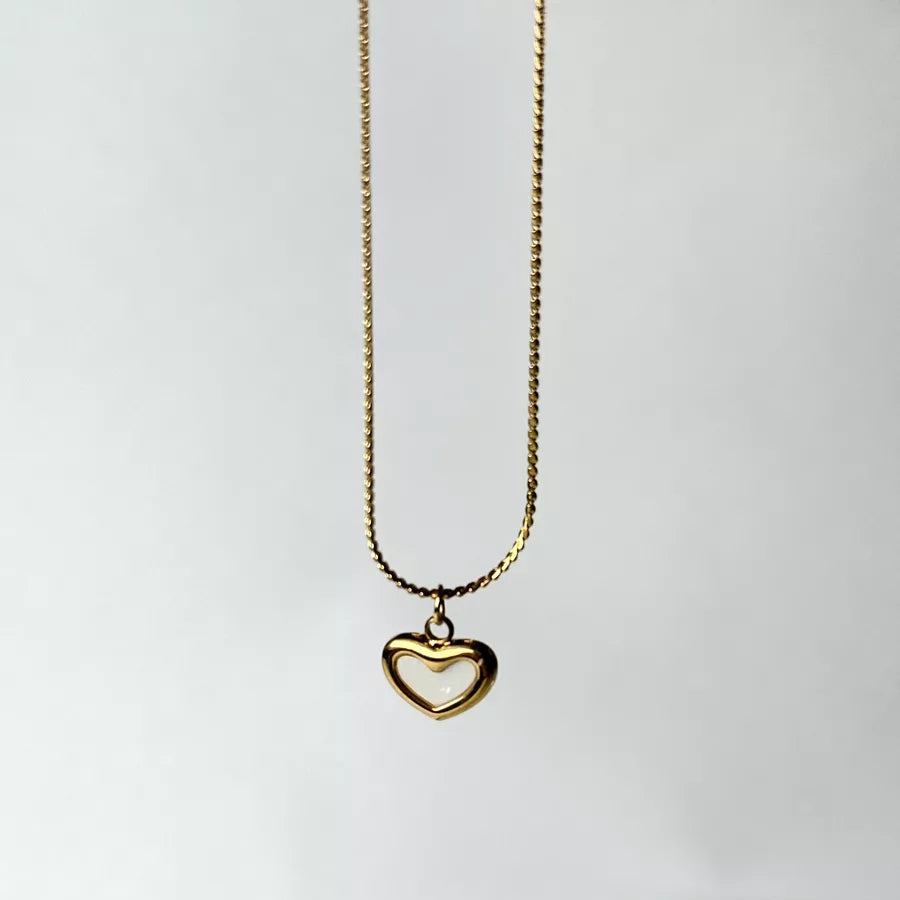 Para Minha Filha - Colar Coração Pérola Banhado a Ouro 18k-3