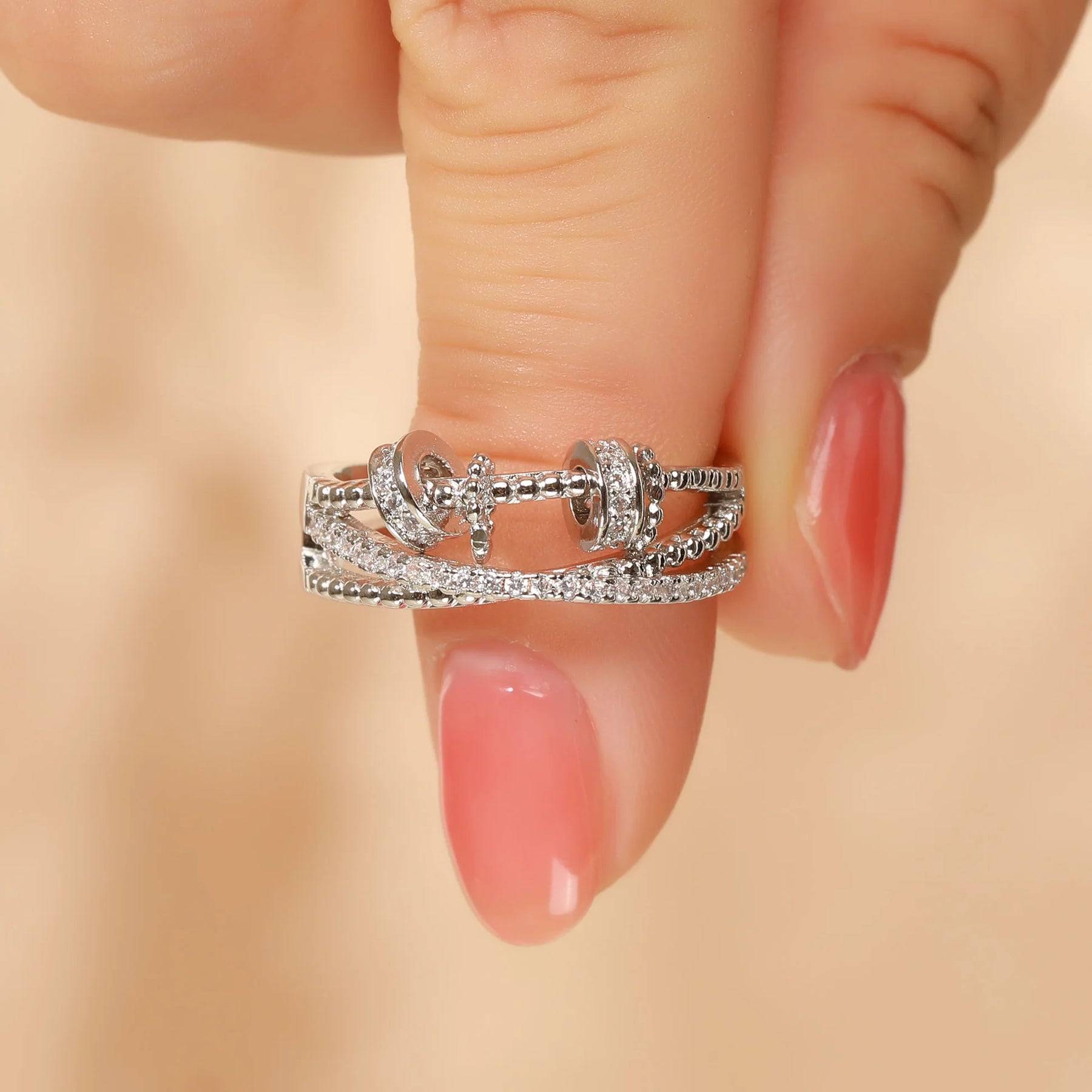 Anel Anti Ansiedade Banhado a Ouro 18k