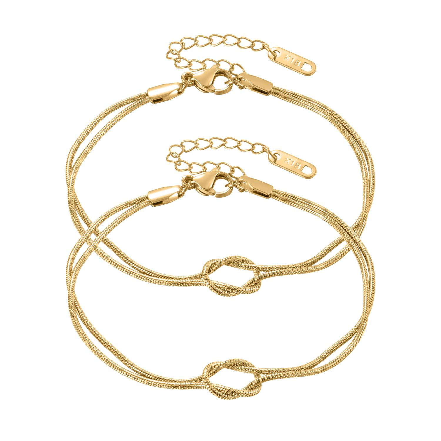Pulseira Nó Infinito Banhado a Ouro 18k - Compre 1 Leve 2