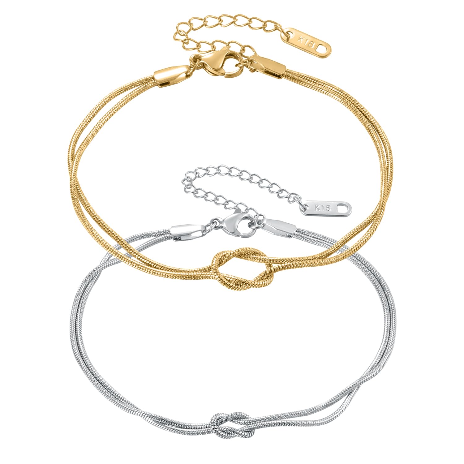 Pulseira Nó Infinito Banhado a Ouro 18k - Compre 1 - Leve 2