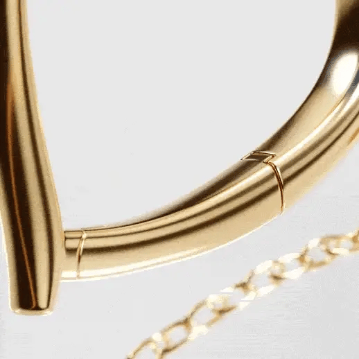 Colar Personalizado Coração Gigante Banhado a Ouro 18k