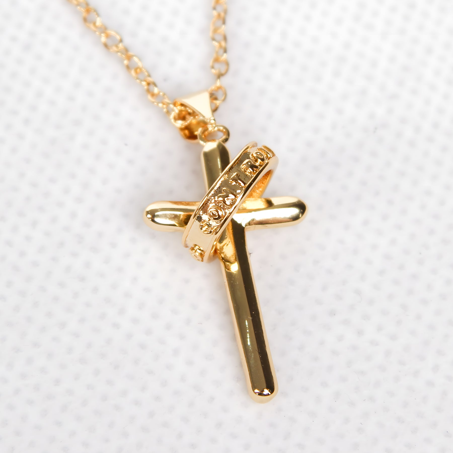 Colar Cruz Masculino Anti-Stress Banhado a Ouro 18k