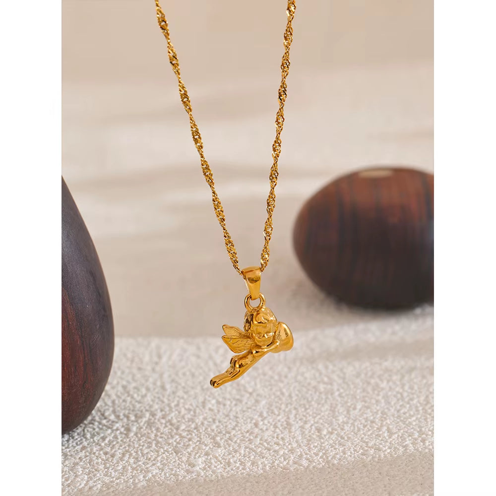Colar Doce Guardião Banhado a Ouro 18k