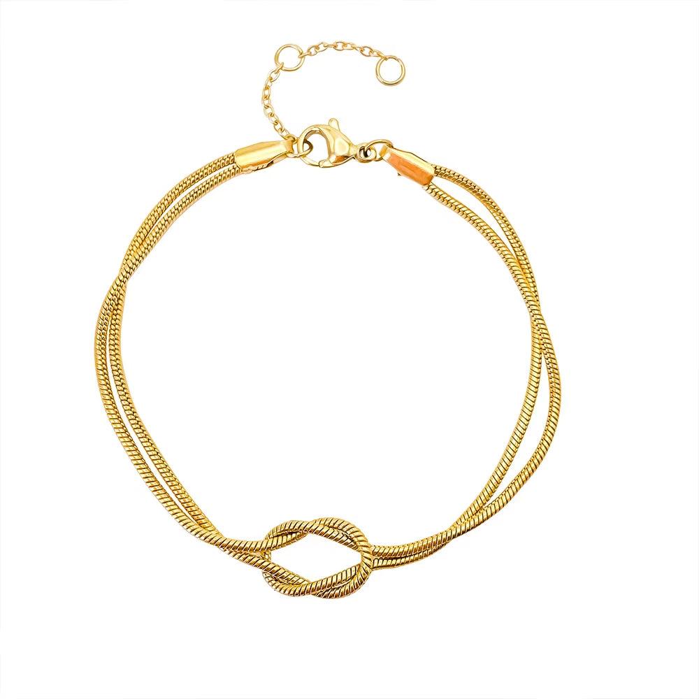 Querido Filho - Pulseira Laço Banhada a Ouro 14k
