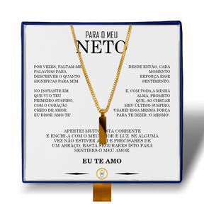 Para Meu Neto - Colar Americano Banhado a Ouro 18k