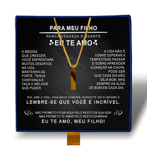 Para Meu Filho - Colar Americano Banhado a Ouro 18k