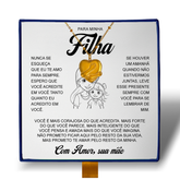 Para Minha Filha - Colar Coração Abraçado Banhado a Ouro 18k
