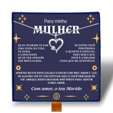 Para Minha Mulher- Colar Coração Diamante Prata 925