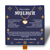 Para Minha Mulher- Colar Coração Pérola Banhado a Ouro 18k