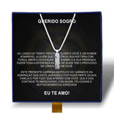 Querido Sogro- Colar Americano Banhado a Ouro Branco 18k