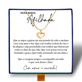 Para Minha Afilhada - Colar Coração Pérola Banhado a Ouro 18k