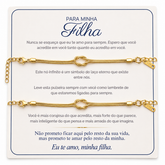Para Minha Filha - Kit Pulseiras Nó Infinito Banhado a Ouro 18k