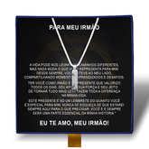 Meu Irmão - Colar Americano Banhado a Ouro Branco 18k