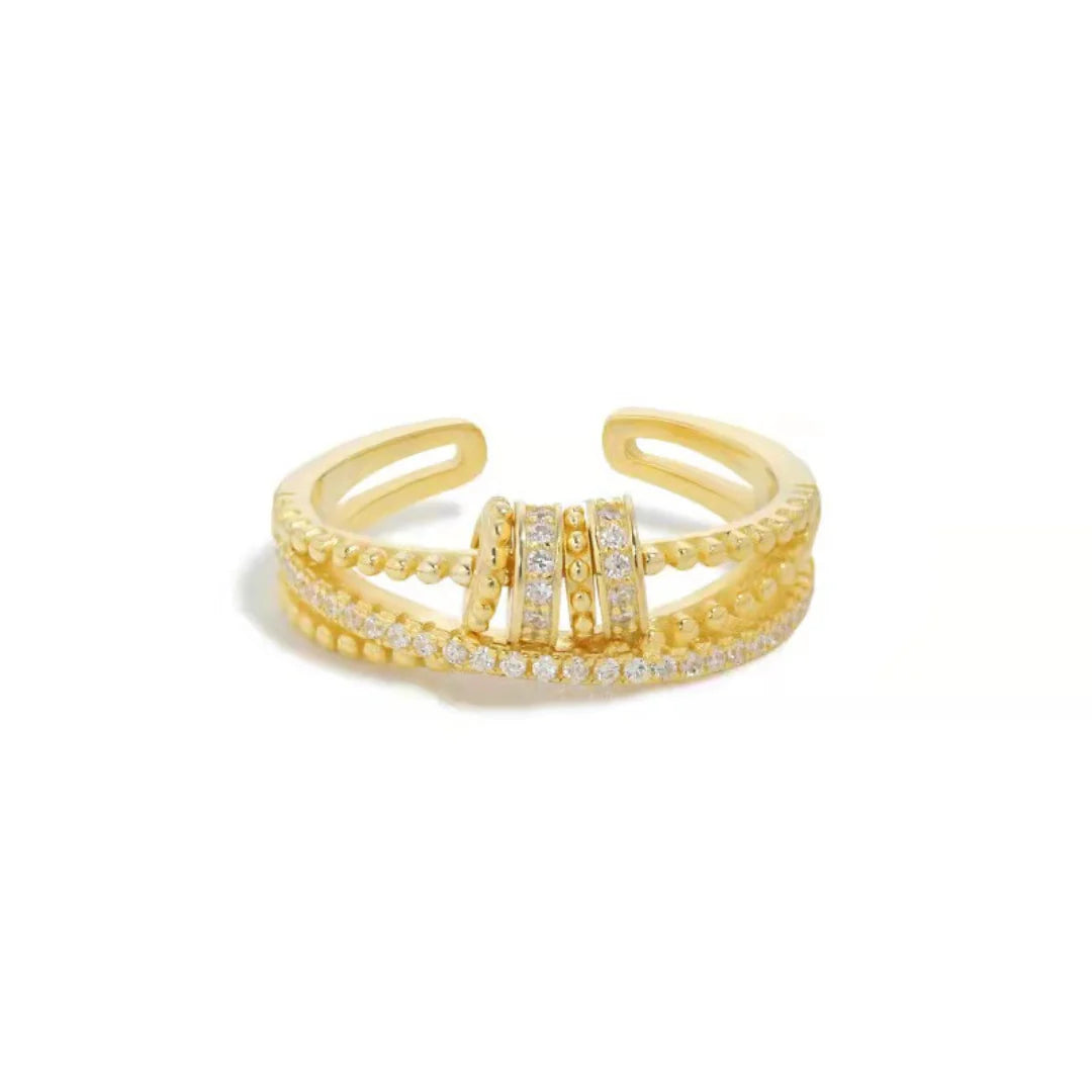 Anel Anti Ansiedade Banhado a Ouro 18k