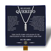 Meu Afilhado Querido - Colar Americano Banhado a Ouro Branco 18k