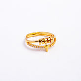 Anel Anti Ansiedade Cruz Banhado a Ouro 18k