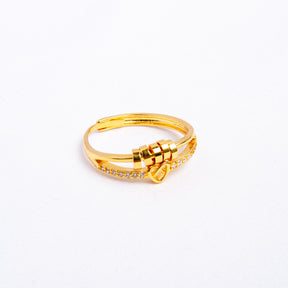 Anel Anti Ansiedade Amor Infinito Banhado a Ouro 18k