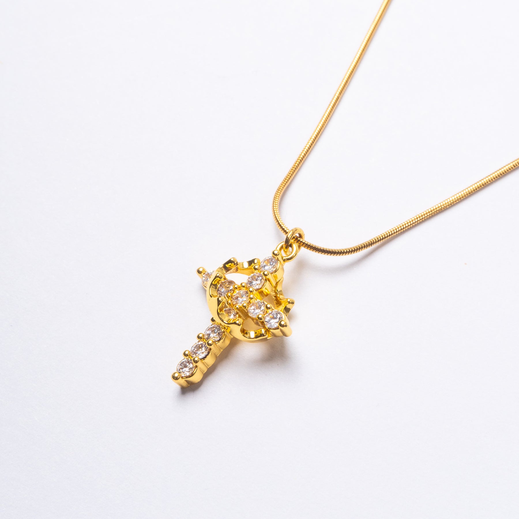 Minha Neta - Colar Cruz do Rei Anti-Stress Banhado a Ouro 18k