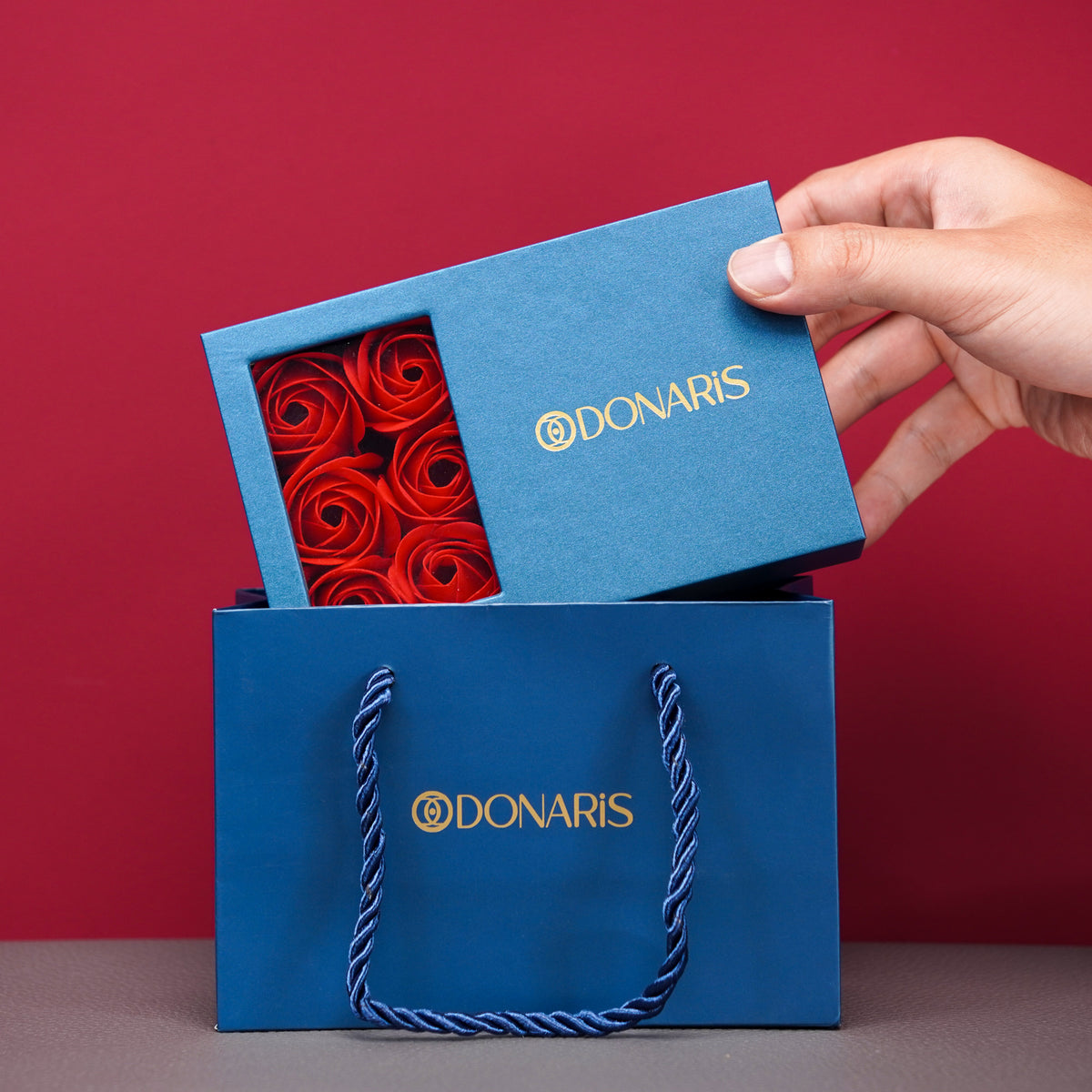 Caixa Para Presente Rosa Eterna Donaris