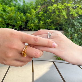 Anel Anti Ansiedade Amor Infinito Banhado a Ouro 18k