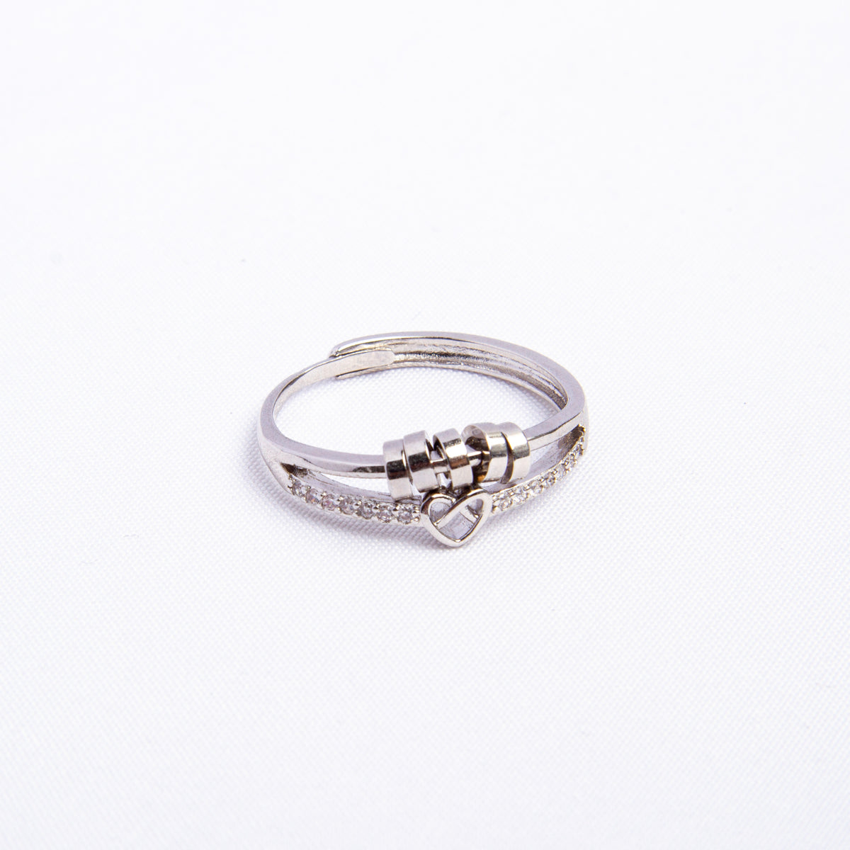 Anel Anti Ansiedade Amor Infinito Banhado a Ouro 18k