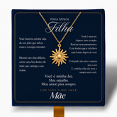 Para Minha Filha- Colar Sol Radiante Banhado a Ouro 18k