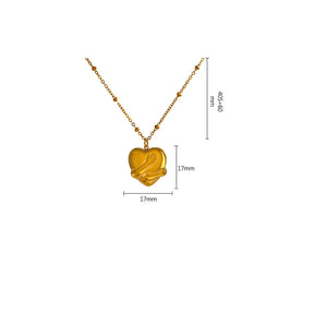 Para Minha Filha - Colar Coração Abraçado Banhado a Ouro 18k