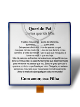 Para Meu Pai - Colar Cruz Masculino Banhado a Ouro Branco 18k - Filha