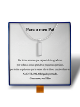 Para Meu Pai - Colar Americano Banhado a Ouro Branco 18k