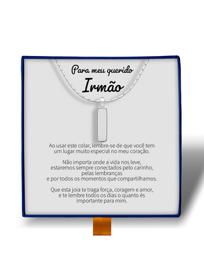Para Meu Irmão - Colar Americano Banhado a Ouro Branco 18k