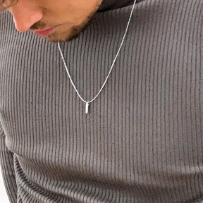 Para Meu Filho- Colar Americano Banhado a Ouro Branco 18k