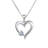 Colar Coração Diamante Prata 925