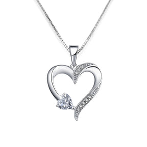Colar Coração Diamante Prata 925