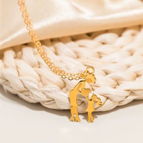 Colar Mãe e FIlha Banhado a Ouro 18k