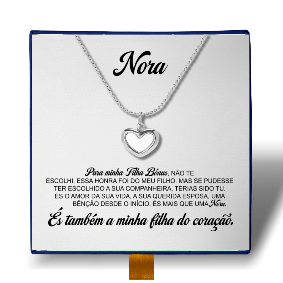 Minha Nora - Colar Coração Pérola Banhado a Ouro 18k
