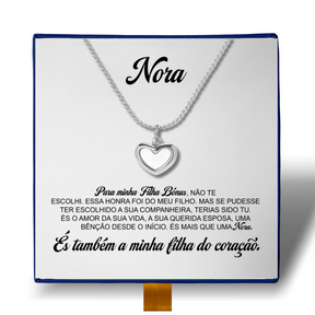 Minha Nora - Colar Coração Pérola Banhado a Ouro 18k
