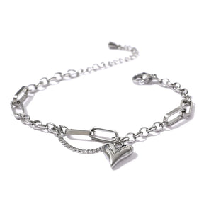 Pulseira Coração Banhado em Ouro 18k