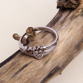 Anel Anti Ansiedade Amor Infinito Banhado a Ouro 18k