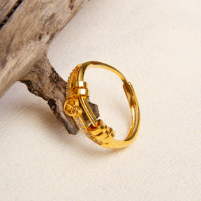 Anel Anti Ansiedade Amor Infinito Banhado a Ouro 18k