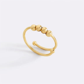 Anel Anti Ansiedade Banhado a Ouro 18k