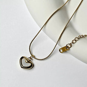 Para Minha Filha - Colar Coração Pérola Banhado a Ouro 18k
