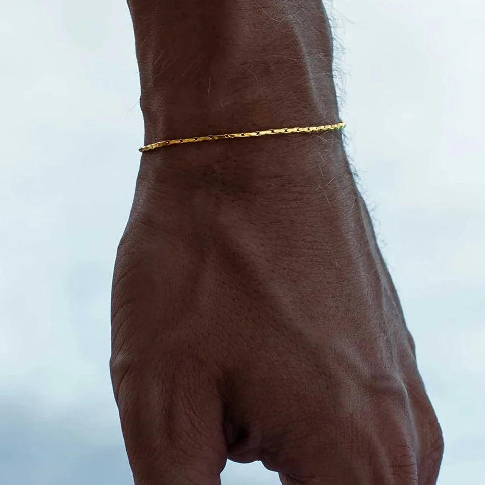 Pulseira Masculina Banhado a Ouro 18k_1